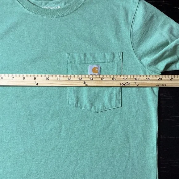Carhartt Men's Mint Green Short Sleeve Tee loose fit - Picture 8 of 9